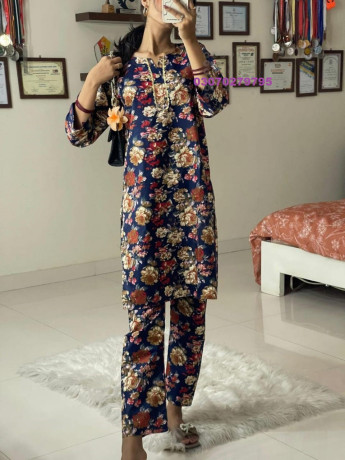 stylish-womens-malai-cotton-shirt-and-trouser-set-with-lace-work-2-pcs-price-in-pakistan-03070279795-big-0