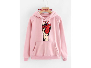 Stylish Printed Hoodie For Girls - 1 Pcin Bahawalpur - 03070279795